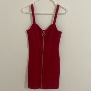 red corduroy dress